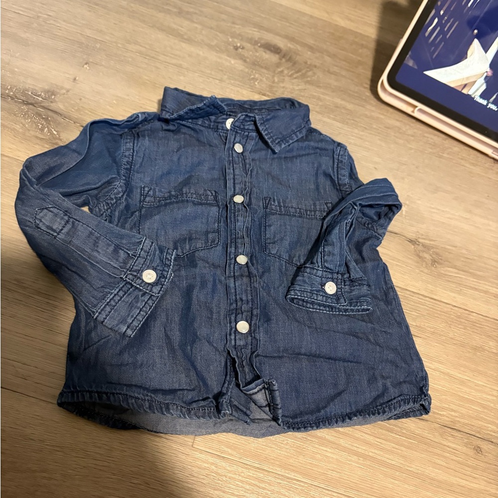 Classic Blue Kids Button Down Shirt
